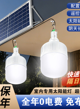 太阳能灯室内专用照明灯泡户外灯2026新款家用庭院灯一拖二分体式