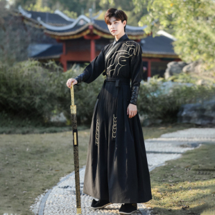 汉服男春季侠客书生剑客唐朝仙气古风学生班服青少年大码男士古装