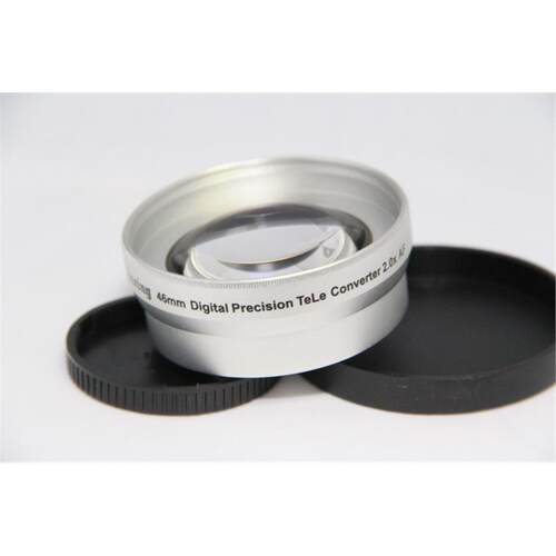 46mm 2X增距镜头 2.0倍增倍附加镜头 银色 镜头前端UV62mm