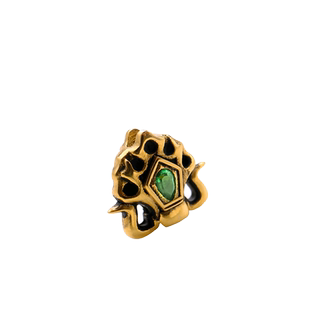 易行堂摩尼宝八吉相藏传原创设计18K黄金佛珠念珠文玩背云配饰男