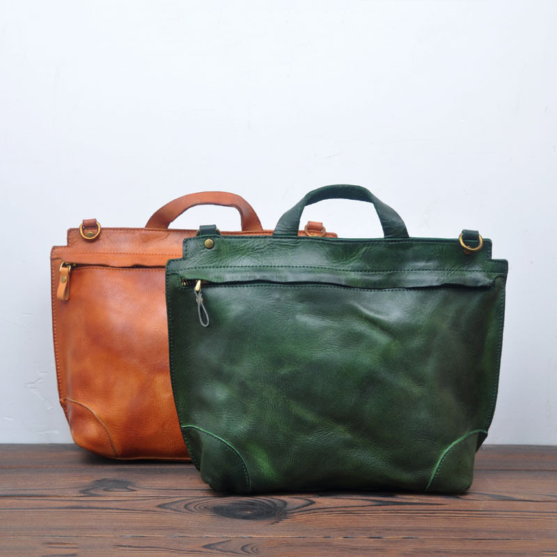 Original manual Retro Tree skin cream fold The first layer cowhide Vegetable tanned leather Japan Korea Edition personality portable Crossbody Bagin the Leather/Lady bags/Men's bag, Ms. bags  category - from Buy2taobao.com to provide professional Taobao agent buy service