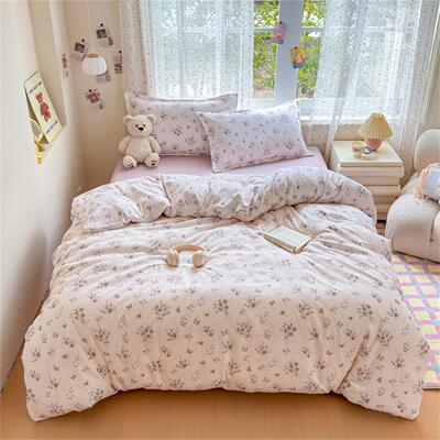 纯棉被套单件150x200cm全棉被罩200x230蓝色双人180x220x240