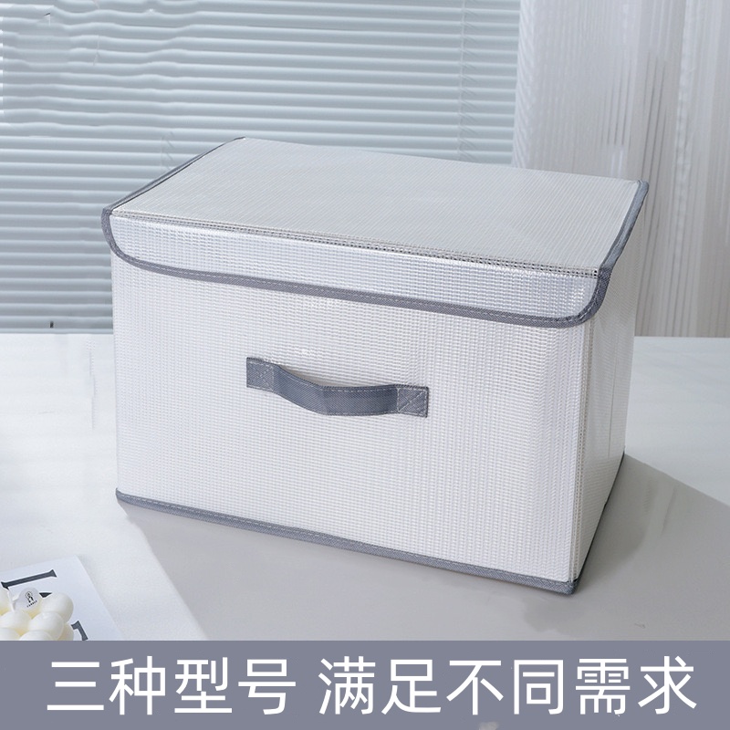 带盖衣物收纳盒可折叠衣柜储物盒