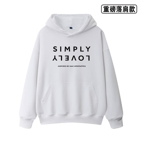 F1 维斯塔潘同款SIMPLY LOVELY重磅落肩款卫衣男女同款