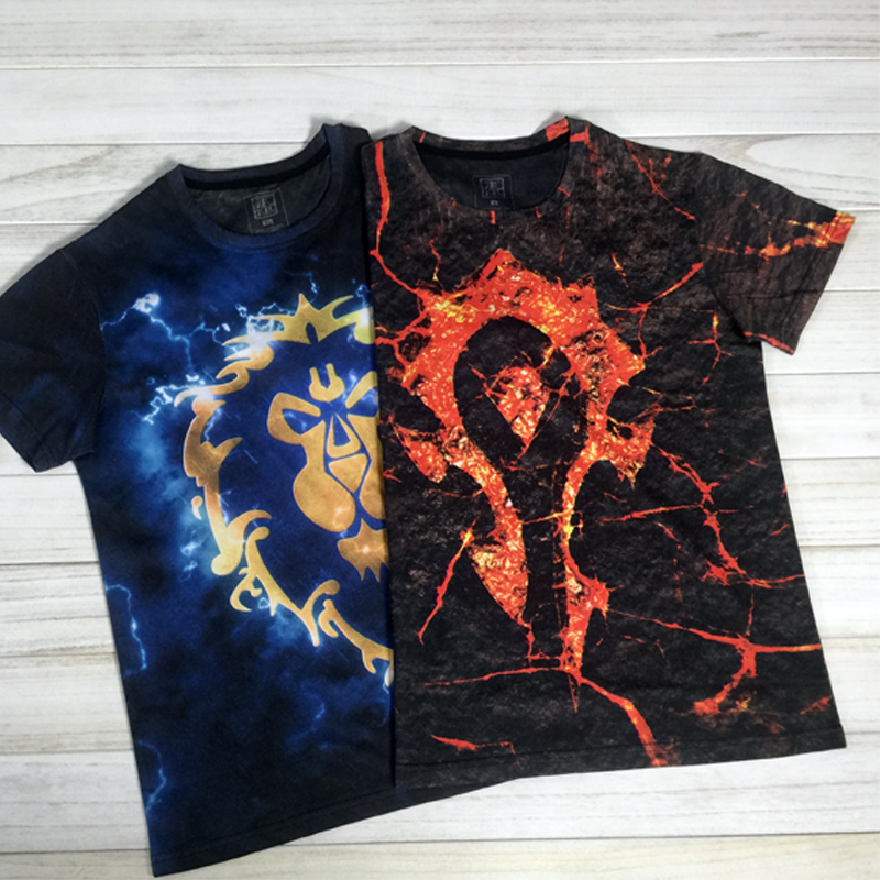 WOW魔兽世界 魔兽争霸T恤短袖男游戏周边衣服夏季青少年部落联盟在类目 男装, T恤中 - 来自Buy2taobao.com提供专业的淘宝代购服务