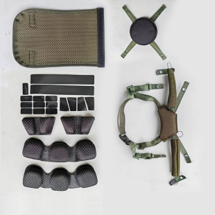 新型钢盔内衬悬挂凯夫拉内胆 新式头盔配件 魔术贴布套螺丝螺帽