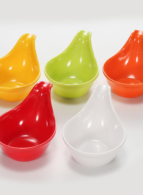 A5彩色味碟密胺调料碟仿瓷餐具酱油碟带手柄蘸酱碟创意小碟子塑料