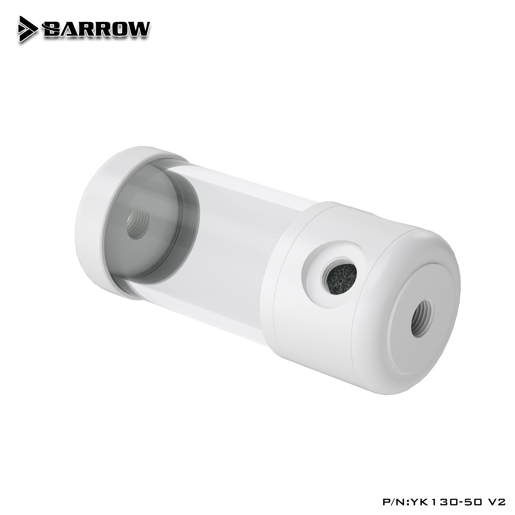 Barrow 圆柱体型 电脑分体水冷散热水箱 YK-50MM 多长度 黑白颜色 电脑硬件/显示器/电脑周边 散热器/风扇 原图主图