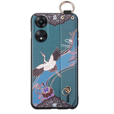 适用oppoA58手机壳A58x斜挎挂绳