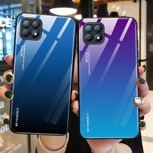 opporeno4se钢化玻璃简约保护壳