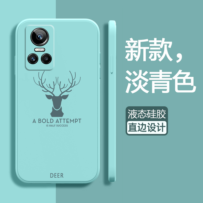 真我GTneo3手机壳realmeGTneo3保护套RMX3562液态硅胶全包realme防摔鹿头oppo直边软壳gtnoe女35g潮gt男neo外