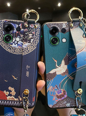 适用oppok13turbo手机壳如意腕带oppo保护硅胶套k13turbopro斜挎挂绳全包5g防摔软PLM110可背带PLE女pro新款