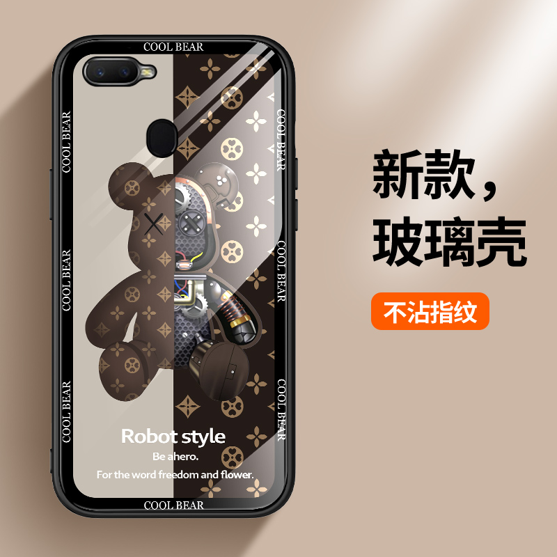 适用oppoA7x手机壳玻璃oppo保护硅胶套A7n全包opa防摔PBBMOO机械熊oppoax7软壳opooa男oopoa潮0pp0女A7外oppa-封面