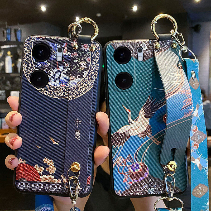 适用vivoiqooneo9手机壳斜挎挂绳