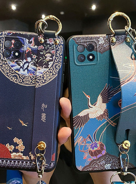 适用oppoA53手机壳如意腕带oppo保护A53硅胶套A535g斜挎挂绳5G镜头全包防摔可背opopa磨砂软外0pp0女新款妈妈