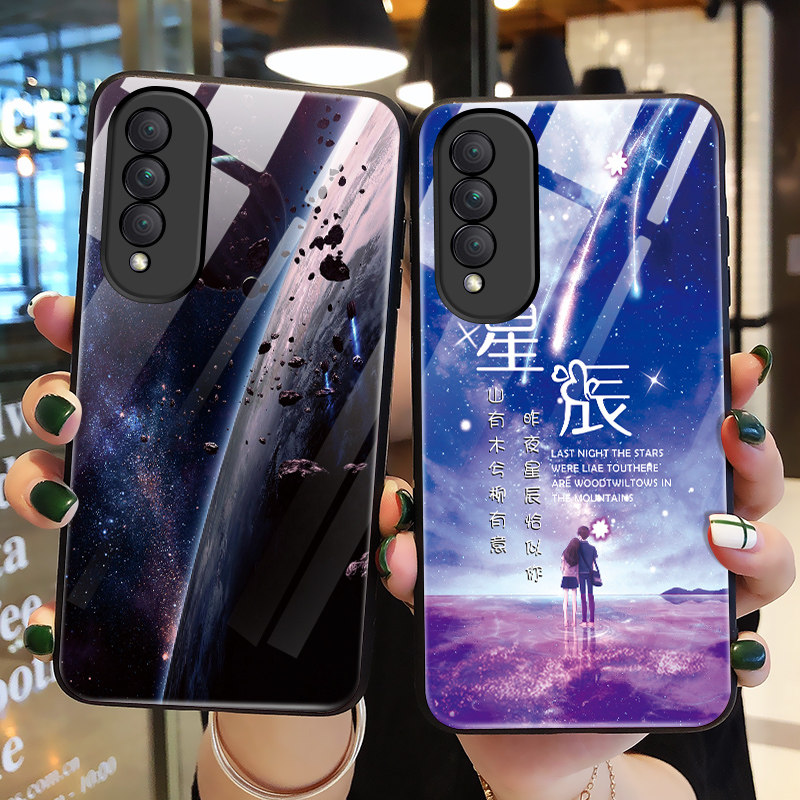 适用华为荣耀X20se手机壳玻璃x20保护硅胶套5G钢化外壳CHL-AN00全包边X2OSE防摔软壳honor男ES女ANOO末日流星