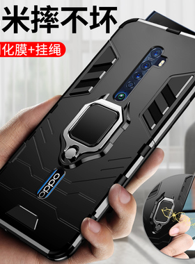 适用opporeno2手机壳oppo Reno2保护硅胶套reno2Z全包reon2软壳气囊防摔磨砂PCKM00男opop女个性创意网红指环