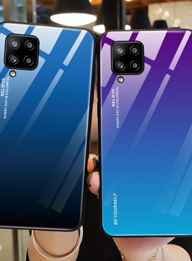 适用三星a42手机壳玻璃盖乐世Galaxy A42保护A425G硅胶套5g全包SM一A426B防摔青紫色软壳A42女个性创意男新款