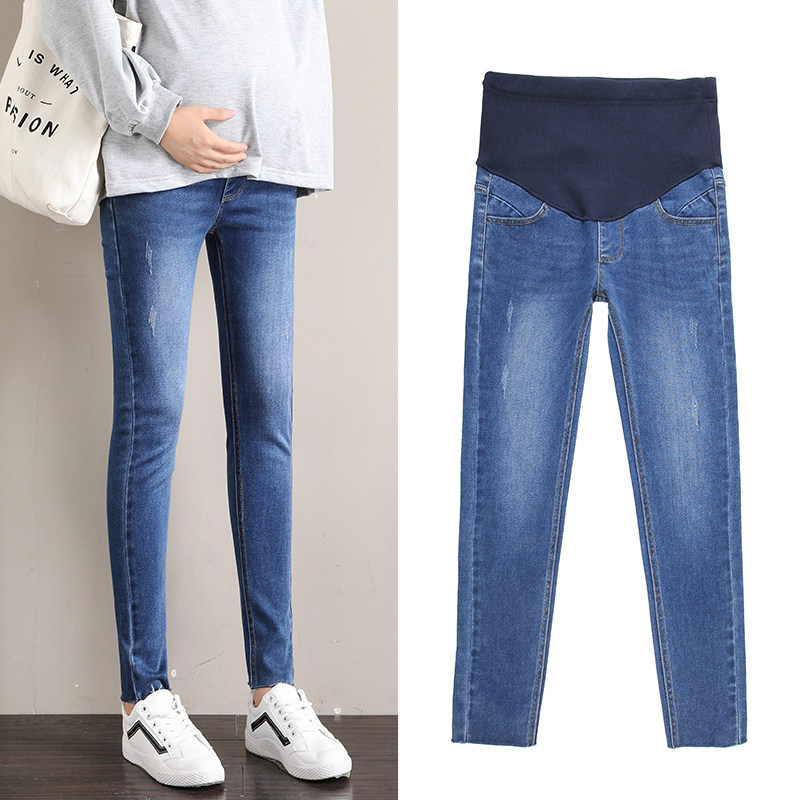 2020秋装外穿孕妇牛仔裤托腹休闲九分裤裤子春秋款时尚修身孕妇裤