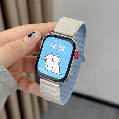 【张婧怡同款】适用于华为fit4/3表带磁吸硅胶Watch FIT4Pro腕带工字款男女款智能手表新款替换带ins风拼色