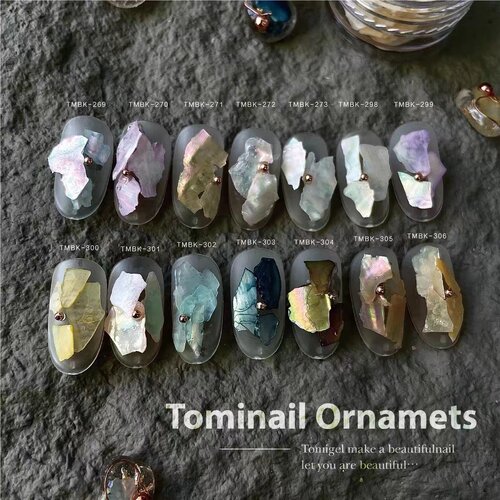 【现货】日本 Tomi nail 天然贝壳片 2022年新色填埋使用美甲用