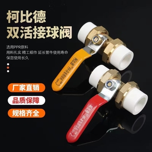 4分 6分1寸双头活接球阀闸阀 PPR双活接铜球阀热熔管阀门20