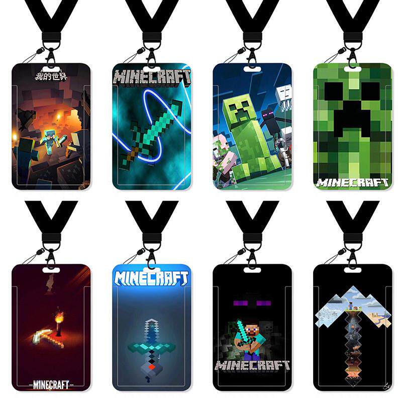 我的世界苦力怕卡套胸卡学生饭卡公交卡保护套挂脖绳厂牌工作证套