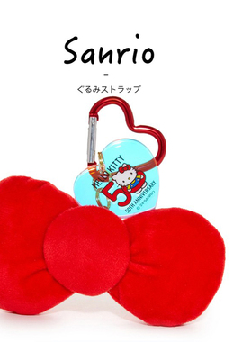 美国50周年hellokitty正版蝴蝶结凯蒂猫kt猫公仔玩偶毛绒书包挂件