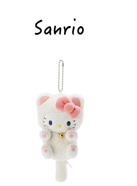 日本hellokitty正版猫咪外套凯蒂猫kt猫公仔玩偶毛绒包挂件小挂饰