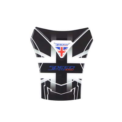 适用凯旋改装碳纤鱼骨贴油箱贴