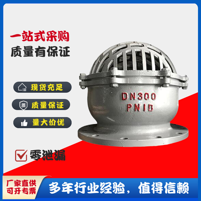 良工阀门/H42W-10/16C 法兰碳钢底阀 吸水阀井底阀莲蓬头