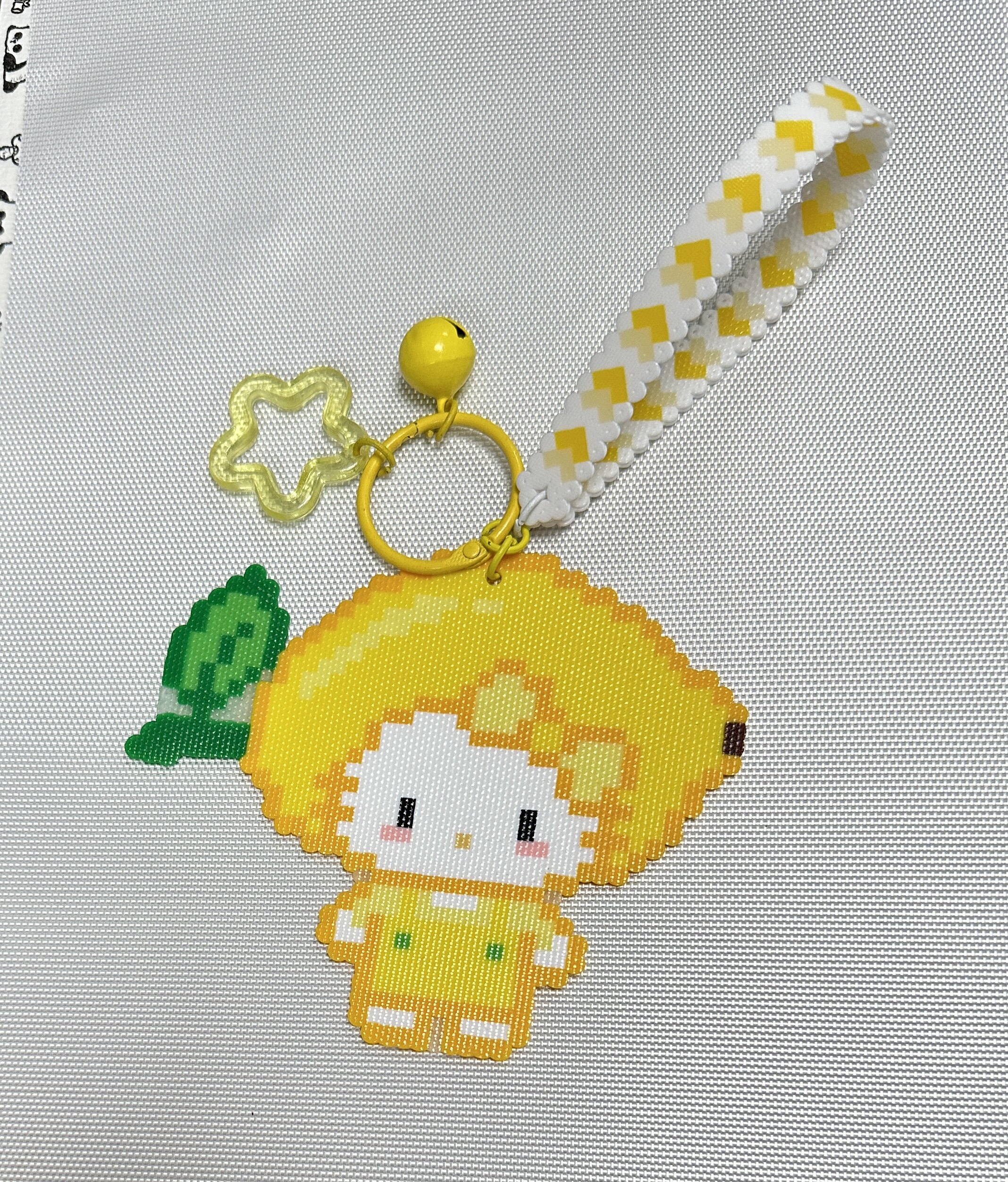 包邮拼豆柠檬头HelloKitty可爱学生卡通手机书包挂件钥匙扣