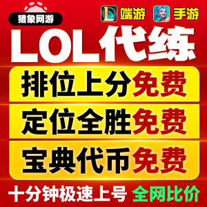 lol代练英雄联盟手游端游打排位定位赛刷宝典代币代肝通行证等级