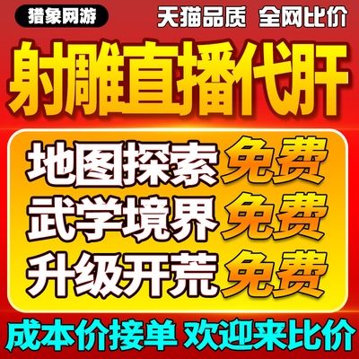 射雕手游代练代肝探索度主线等级成就副本境界武学提升打装备调号