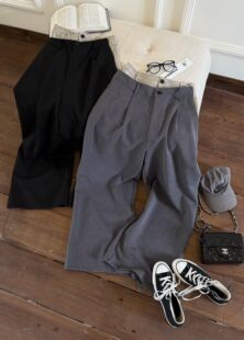 时尚 GOD财神2026春款 女个性 拼接双腰头西裤 百搭 小众设计定制款