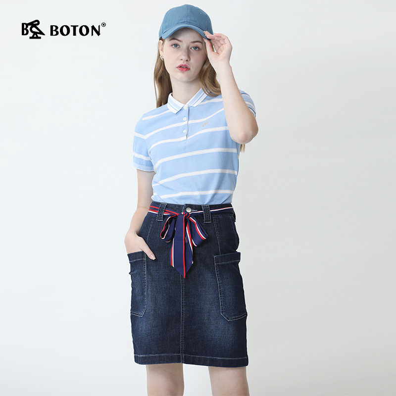 Boton/波顿牛仔裙女夏新款百搭包臀裙子A字毛半身短裙潮LK206120在类目 女装/女士精品, 半身裙中 - 来自Buy2taobao.com提供专业的淘宝代购服务