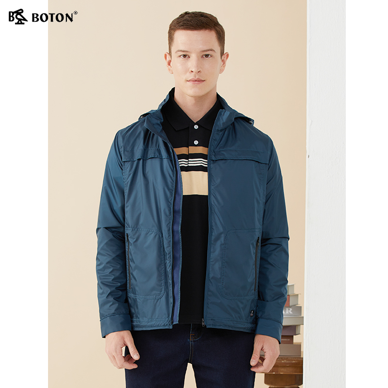 波顿夹克外套男士连帽