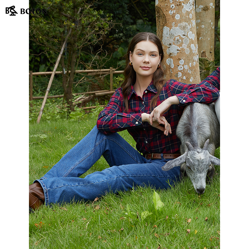 波顿女士苏格兰纹格子衬衫