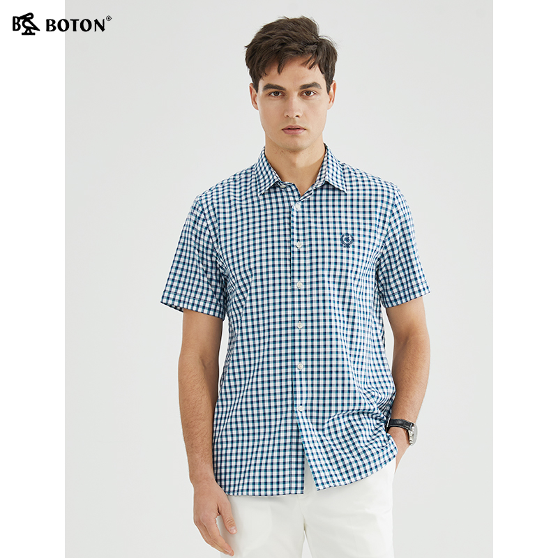 波顿休闲短袖舒适常规