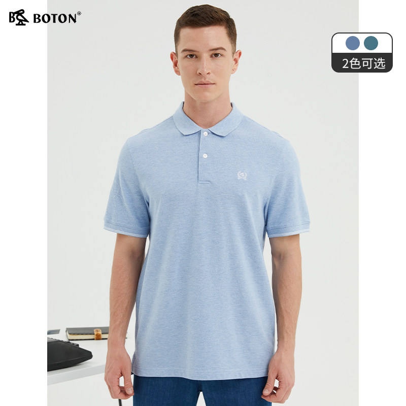 波顿保罗polo衫男短袖纯色高端美式休闲翻领t恤夏季上衣潮牌百搭