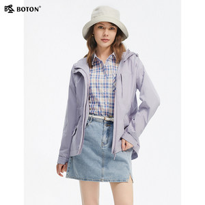波顿2025春季新款休闲夹克女士高端户外运动美式休闲外套