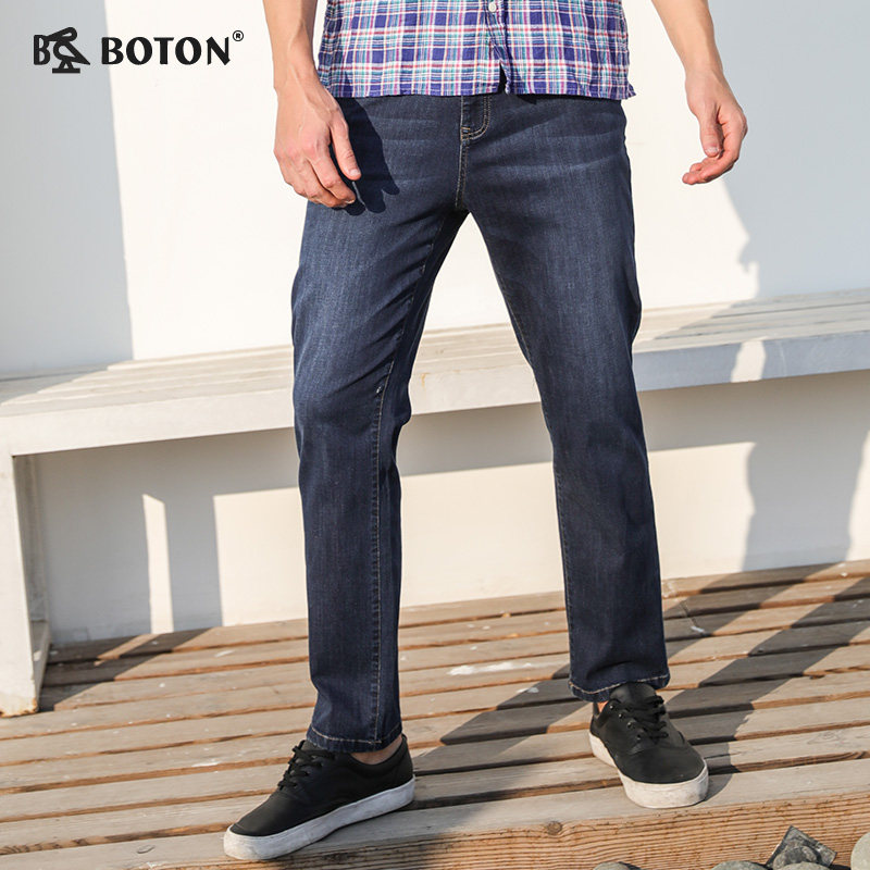波顿/Boton新款男士牛仔夏季时尚弯袋牛仔裤