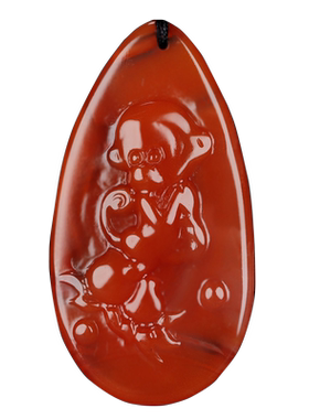 天然凉山南红玛瑙蝶逸男女