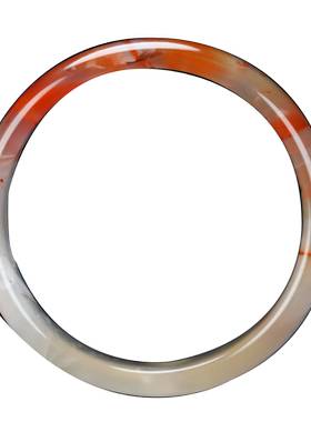 天然凉山南红玛瑙手镯冰飘南红手镯女士款内径53mm E1号