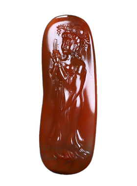 天然凉山南红玛瑙蝶逸男女