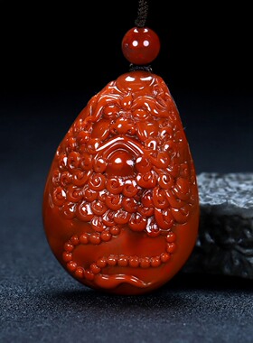 天然凉山南红玛瑙蝶逸男女