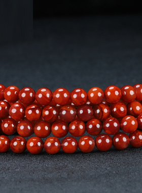 蝶逸天然凉山南红玛瑙手链108颗