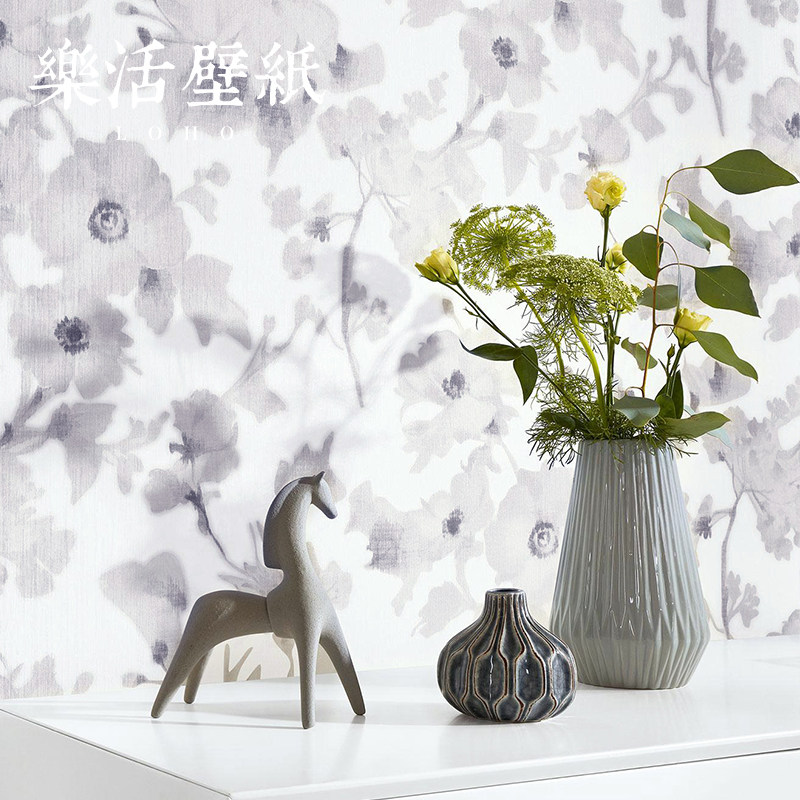 进口壁纸德国美式复古法式墙纸田园花卉大花卧室客厅背景墙影视墙