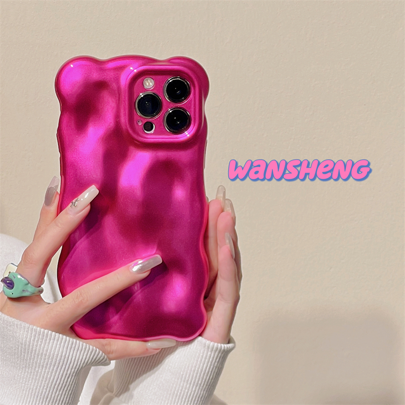 玩胜 甜酷辣妹少女心玫粉色陨石纹iphone15promax苹果14手机壳11新款15pro女12高级感13pm全包硅胶创意防摔套