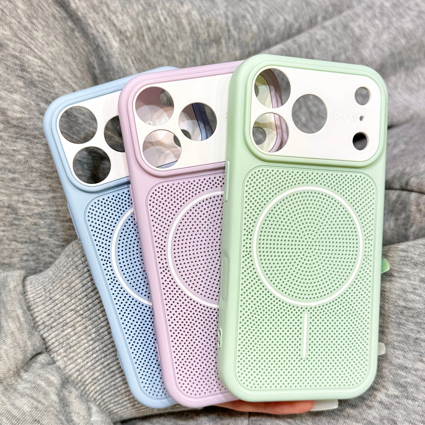 夏日糖果色多巴胺纯色散热磁吸壳适用于iphone17promax苹果17手机壳15新款16pro女17pm全包边硅胶情侣防摔套